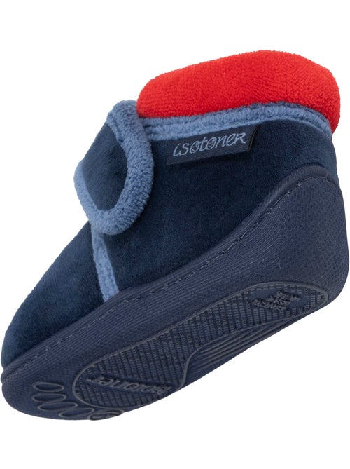 Chaussons bottillons velours maintien renforcé, fermeture bébé garçon Isotoner - Kiabi Chaussons bottillons velours maintien renforcé, fermeture bébé garçon Isotoner - Kiabi
