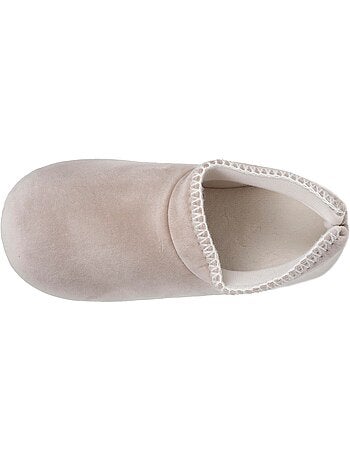 Chaussons bottillons velours, semelle gomme antidérapante femme