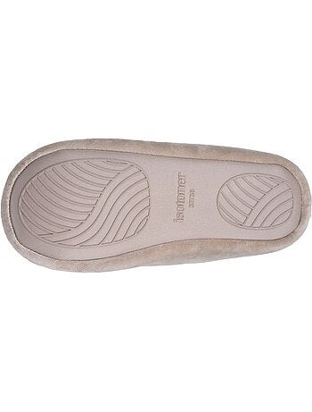 Chaussons bottillons velours, semelle gomme antidérapante femme