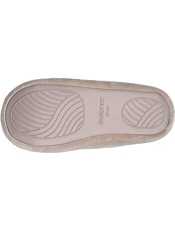 Chaussons bottillons velours, semelle gomme antidérapante femme Isotoner