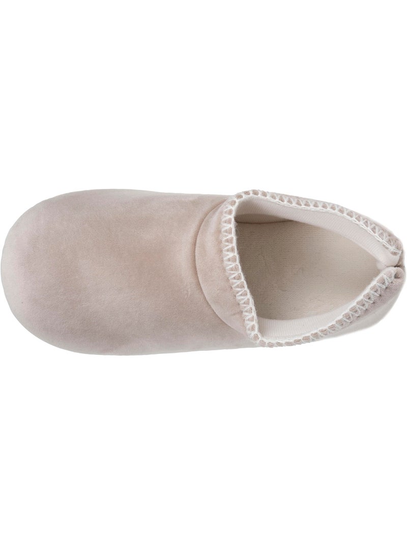 Chaussons bottillons velours, semelle gomme antidérapante femme Isotoner Beige - Kiabi