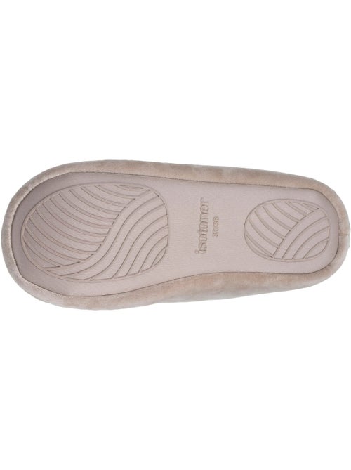 Chaussons bottillons velours, semelle gomme antidérapante femme Isotoner - Kiabi