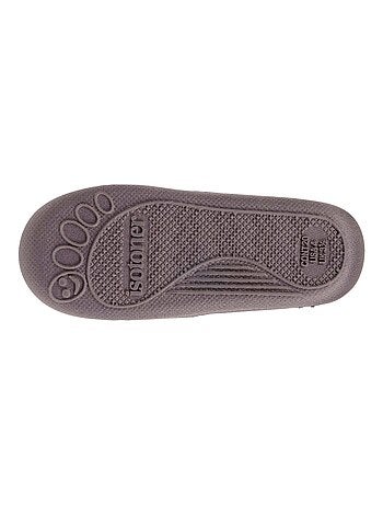 Chaussons bottillons zip irisé et imitation fourrure bébé fille Isotoner