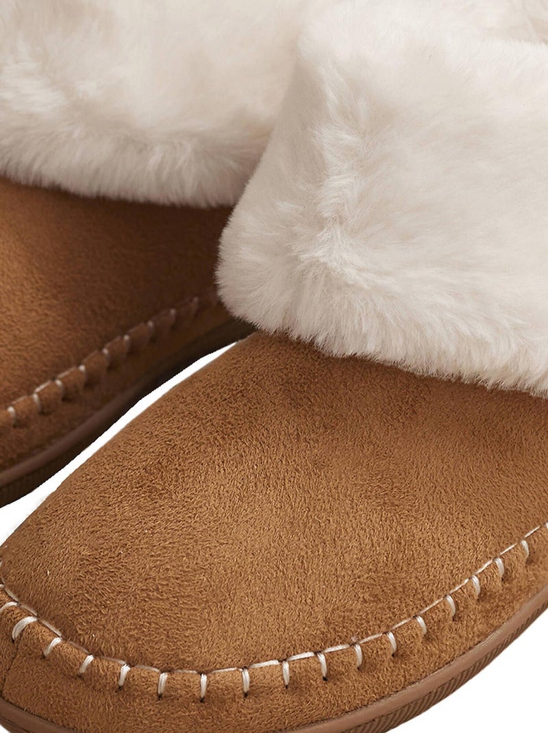 Chaussons bottine fausse fourrure COMPLEMENTOS Marron - Kiabi
