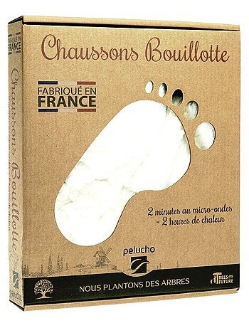 Chaussons bouillottes Beiges - Made in France
