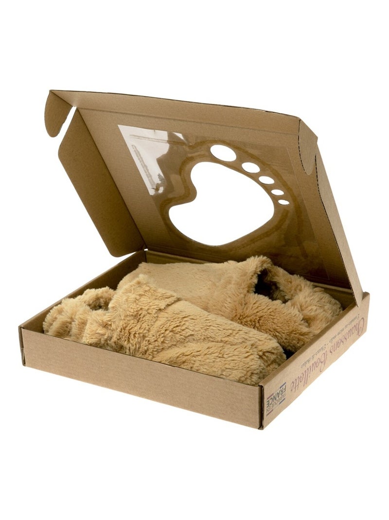 Chaussons bouillottes Caramel - Made in France Marron - Kiabi