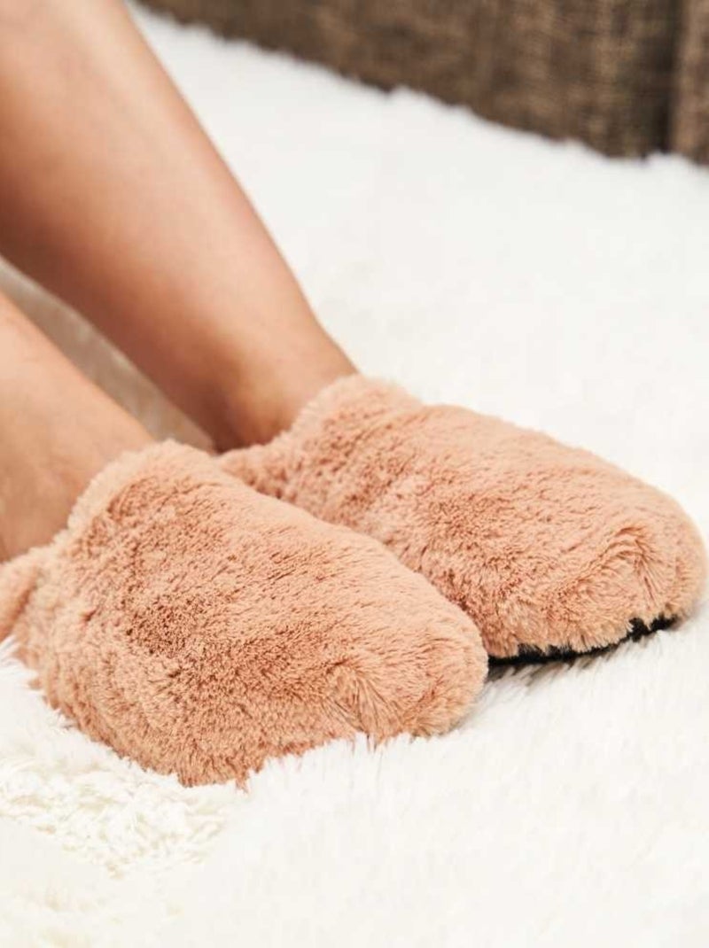 Chaussons bouillottes Caramel - Made in France Marron - Kiabi