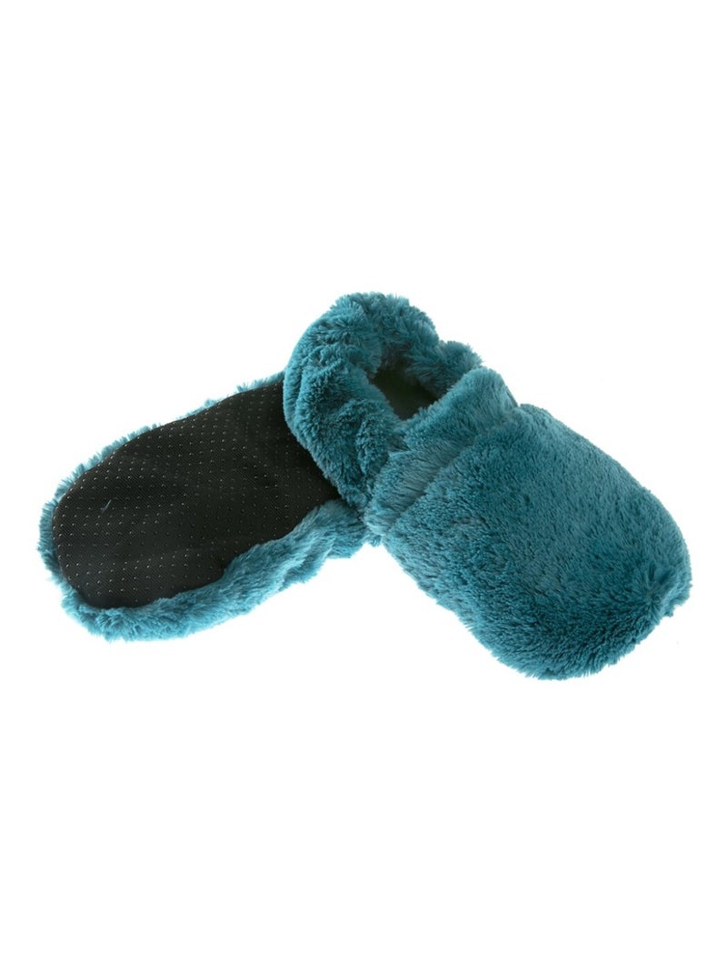 Chaussons bouillottes Celeste - Made in France Blanc Bleu marine - Kiabi