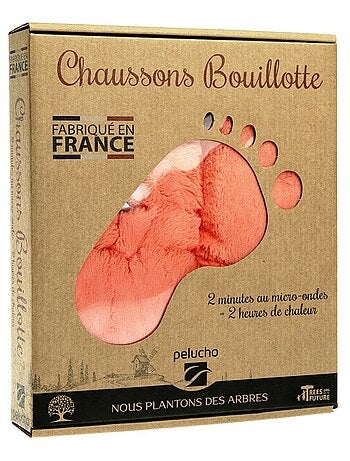 Chaussons bouillottes Corail - Made in France