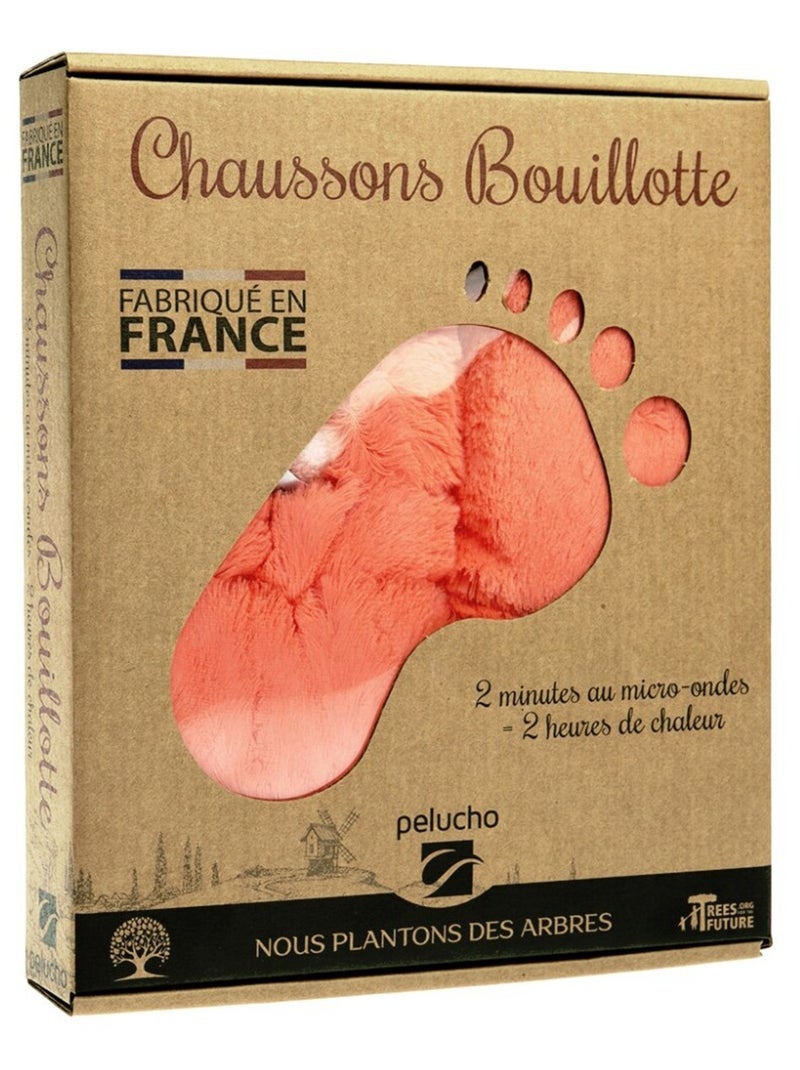 Chaussons bouillottes Corail - Made in France Orange - Kiabi