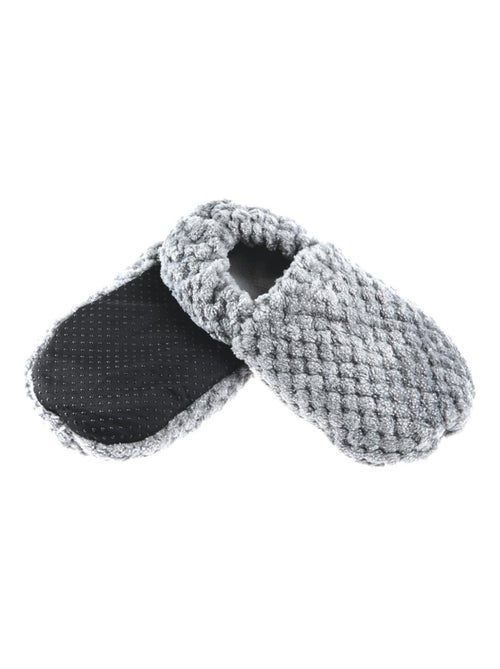 Chaussons bouillottes gris paillette - Made in France - Kiabi