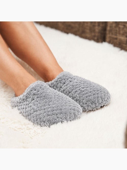 Chaussons bouillottes gris paillettes - made in france - Kiabi