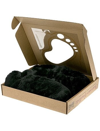 Chaussons bouillottes Noirs - Made in France