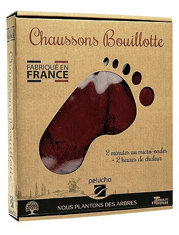 Chaussons bouillottes Prune - Made in France
