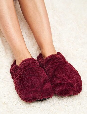 Chaussons bouillottes Prune - Made in France