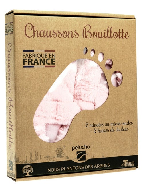 Chaussons bouillottes Roses - Made in France - Kiabi