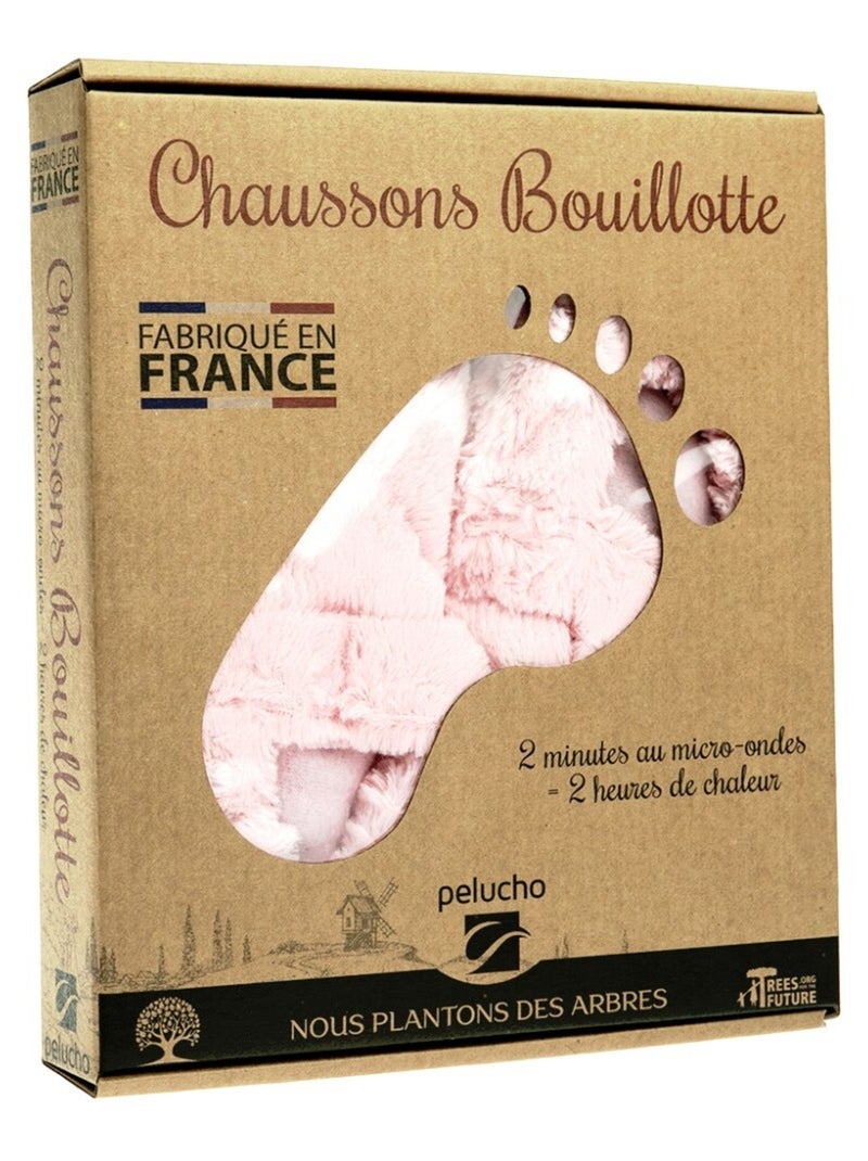 Chaussons bouillottes Roses - Made in France Rose - Kiabi