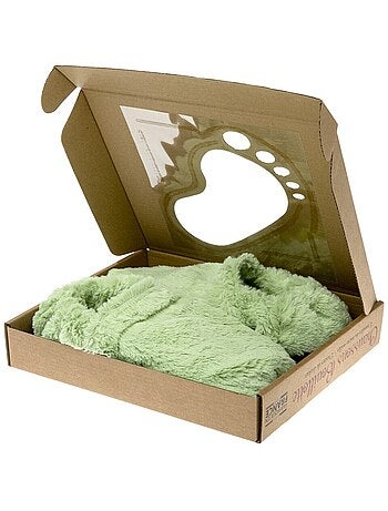 Chaussons bouillottes Vert Pastel - Made in France