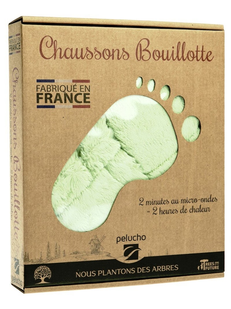 Chaussons bouillottes Vert Pastel - Made in France Vert - Kiabi