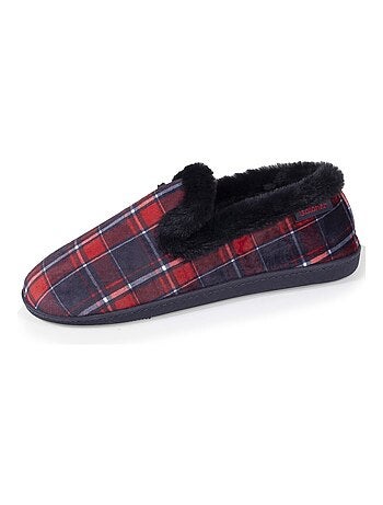 Chaussons charentaises détails fausse fourrure femme