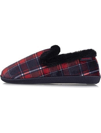Chaussons charentaises détails fausse fourrure femme