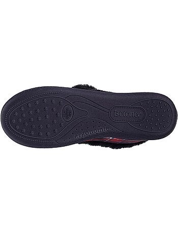 Chaussons charentaises détails fausse fourrure femme