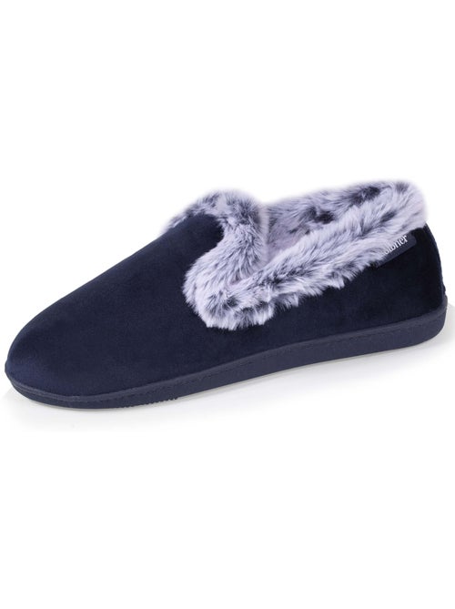 Chaussons charentaises détails fausse fourrure femme isotoner - Kiabi Chaussons charentaises détails fausse fourrure femme isotoner - Kiabi
