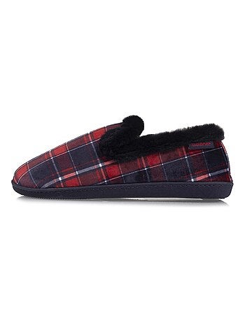 Chaussons charentaises détails fausse fourrure femme Isotoner