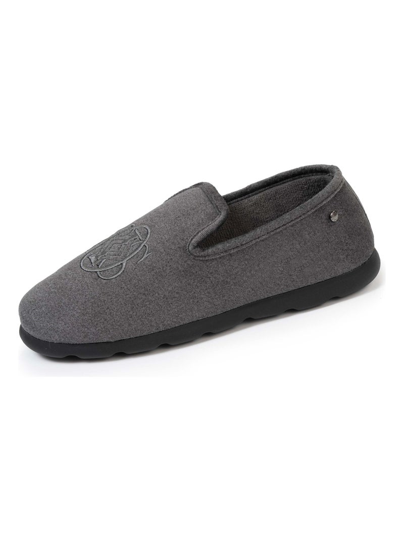 Chaussons charentaises homme blason gris chiné Isotoner Gris chiné - Kiabi