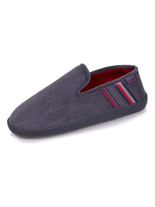 Chaussons charentaises homme marine chiné Isotoner - Kiabi