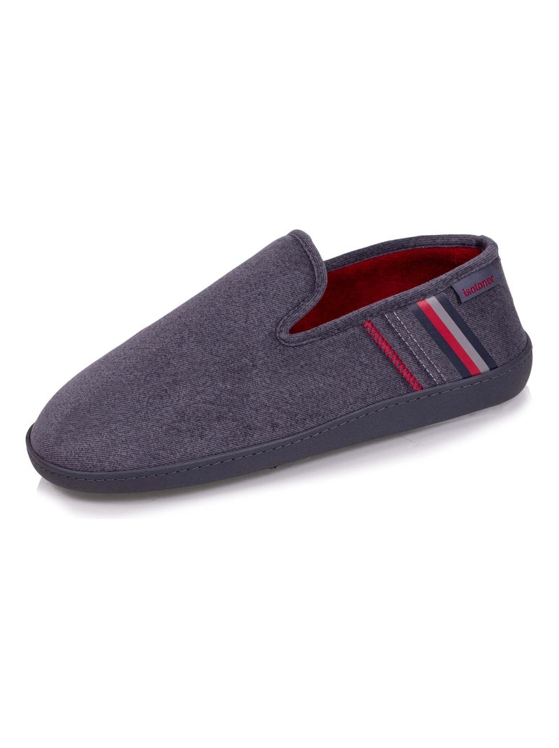 Chaussons charentaises homme marine chiné Isotoner Bleu marine - Kiabi