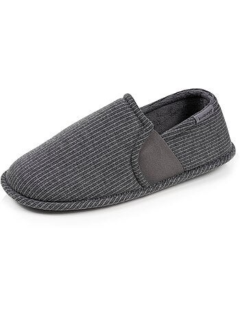 Chaussons charentaises jersey, facile à enfiler, élastique de homme Isotoner