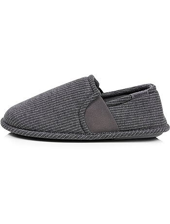 Chaussons charentaises jersey, facile à enfiler, élastique de homme Isotoner