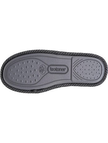 Chaussons charentaises jersey, facile à enfiler, élastique de homme Isotoner