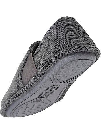 Chaussons charentaises jersey, facile à enfiler, élastique de homme Isotoner