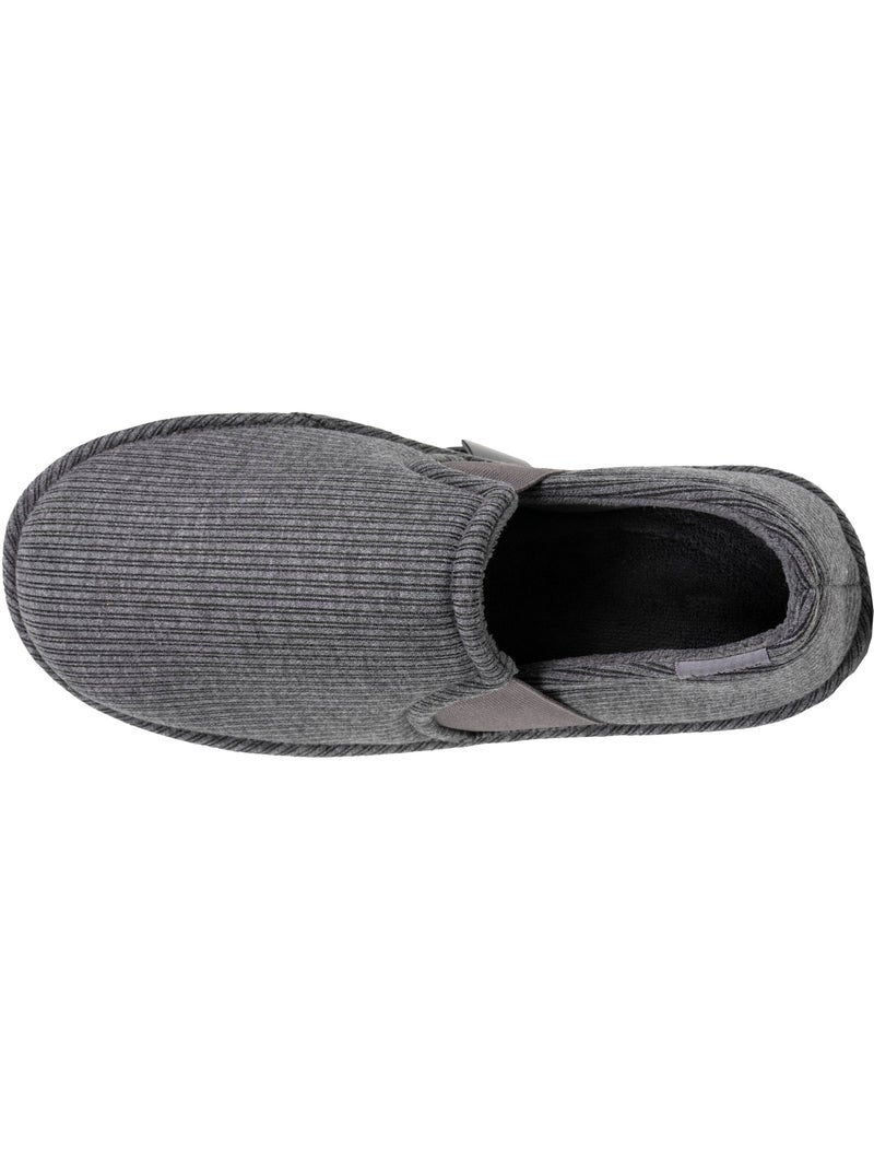 Chaussons charentaises jersey, facile à enfiler, élastique de homme Isotoner Gris - Kiabi