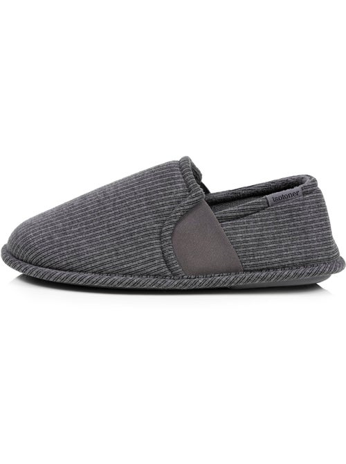 Chaussons charentaises jersey, facile à enfiler, élastique de homme Isotoner - Kiabi