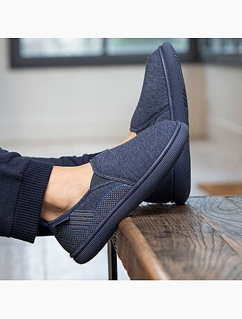 Chaussons charentaises jersey, semelle bloup XTRA confort, bon homme Isotoner