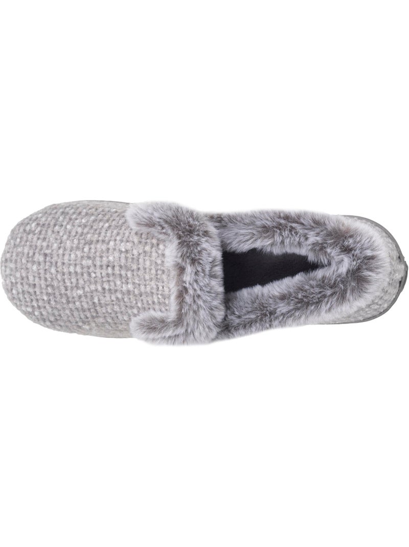 Chaussons charentaises maille nid d'abeille semelle femme Isotoner Gris Gris - Kiabi