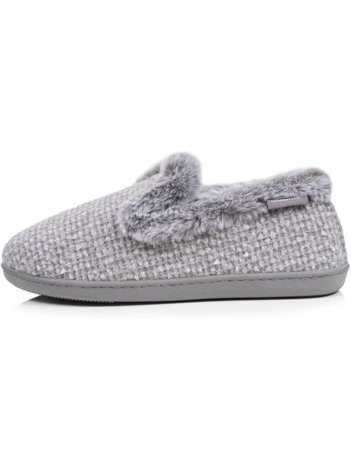 Chaussons charentaises maille nid d'abeille semelle femme Isotoner - Kiabi Chaussons charentaises maille nid d'abeille semelle femme Isotoner - Kiabi