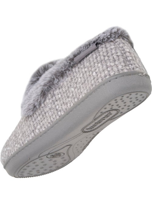 Chaussons charentaises maille nid d'abeille semelle femme Isotoner - Kiabi Chaussons charentaises maille nid d'abeille semelle femme Isotoner - Kiabi