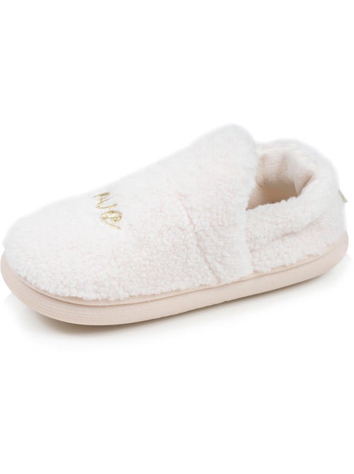 Chaussons charentaises matière sherpa, semelle bloup extra femme Isotoner - Kiabi