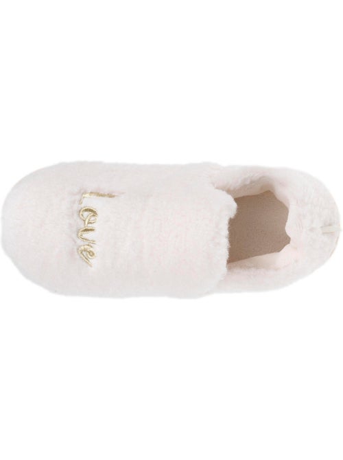 Chaussons charentaises matière sherpa, semelle bloup extra femme Isotoner - Kiabi