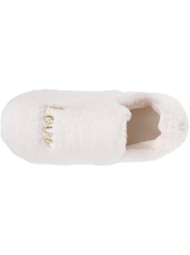 Chaussons charentaises matière sherpa, semelle bloup extra femme Isotoner Ivoire - Kiabi
