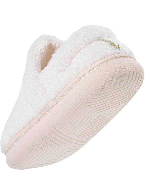Chaussons charentaises matière sherpa, semelle bloup extra femme Isotoner - Kiabi
