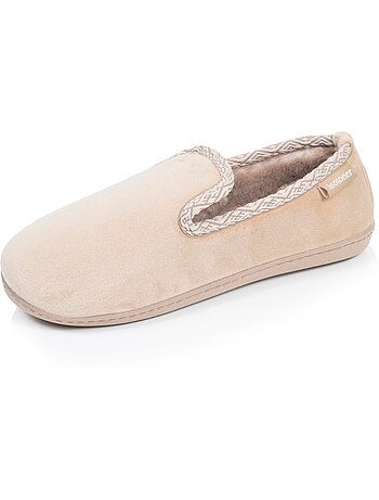 Chaussons charentaises microvelours semelle ergonomique, mousse femme isotoner