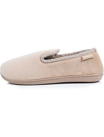 Chaussons charentaises microvelours semelle ergonomique, mousse femme isotoner