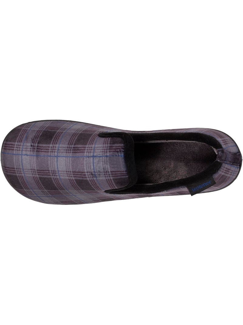 Chaussons charentaises microvelours semelle ergonomique, mousse homme Gris - Kiabi