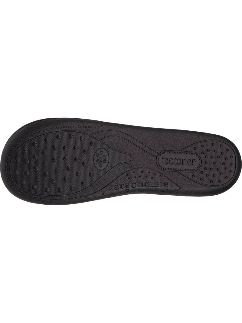 Chaussons charentaises microvelours semelle ergonomique, mousse homme Gris - Kiabi