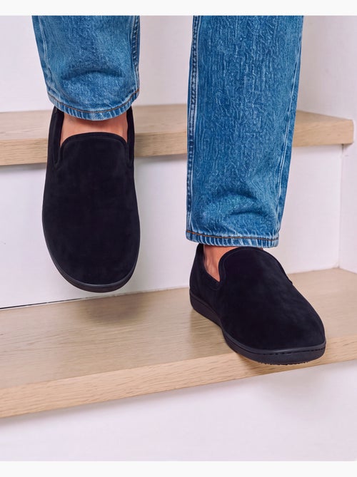 Chaussons charentaises microvelours semelle ergonomique, mousse homme isotoner - Kiabi Chaussons charentaises microvelours semelle ergonomique, mousse homme isotoner - Kiabi